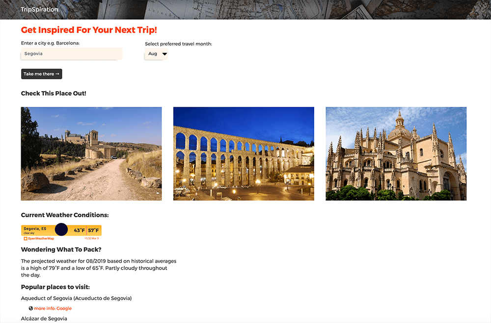 Tripspiration App